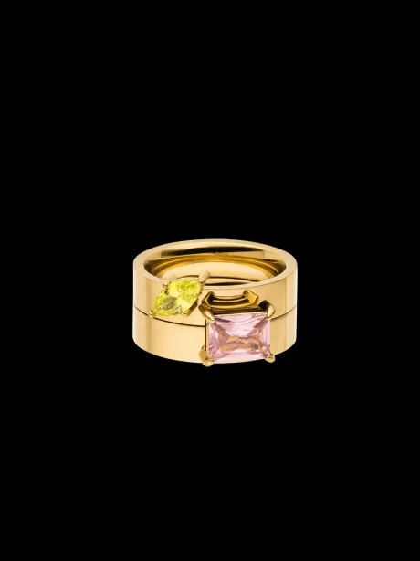 Bold Gem Ring Set