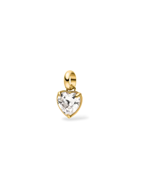 White Heart Charm