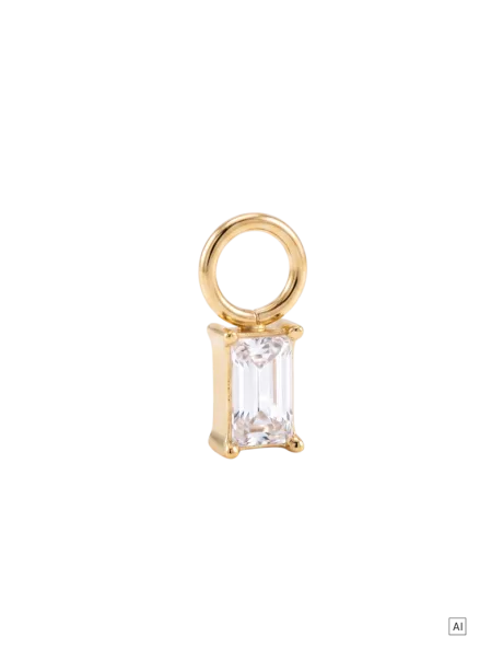 Stone White Ohrring-Charm