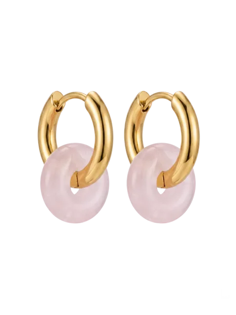 Rosenquartz Hoops