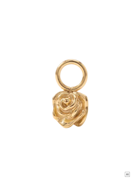 Rose Ohrring-Charm 
- Geburtsblume Juni