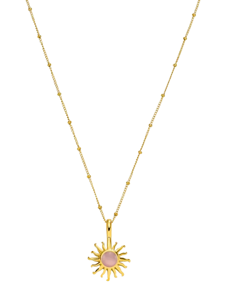 Sun Rosenquarz Kette