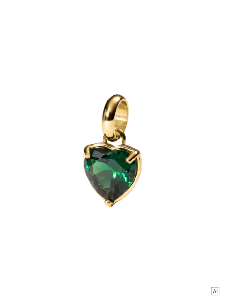 Green Heart Charm