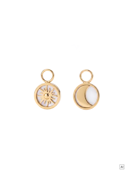 Sun & Moon Ohrring-Charm Set