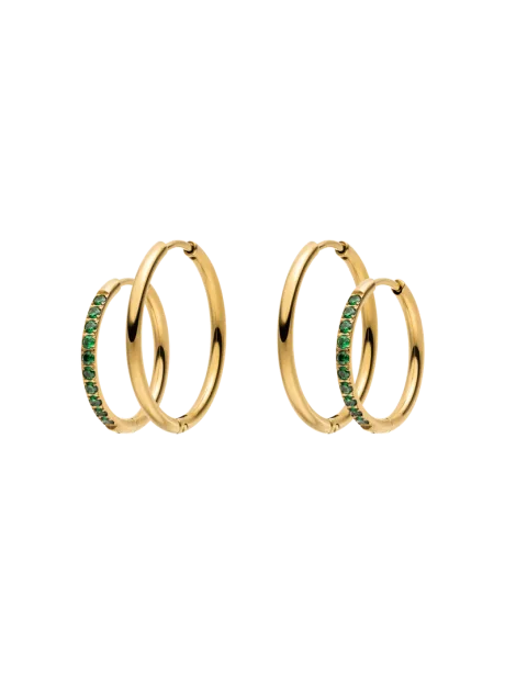 Ohrringe Set Glitter Green