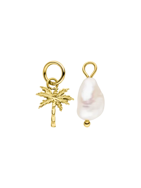Pearl and Palm Charm Set